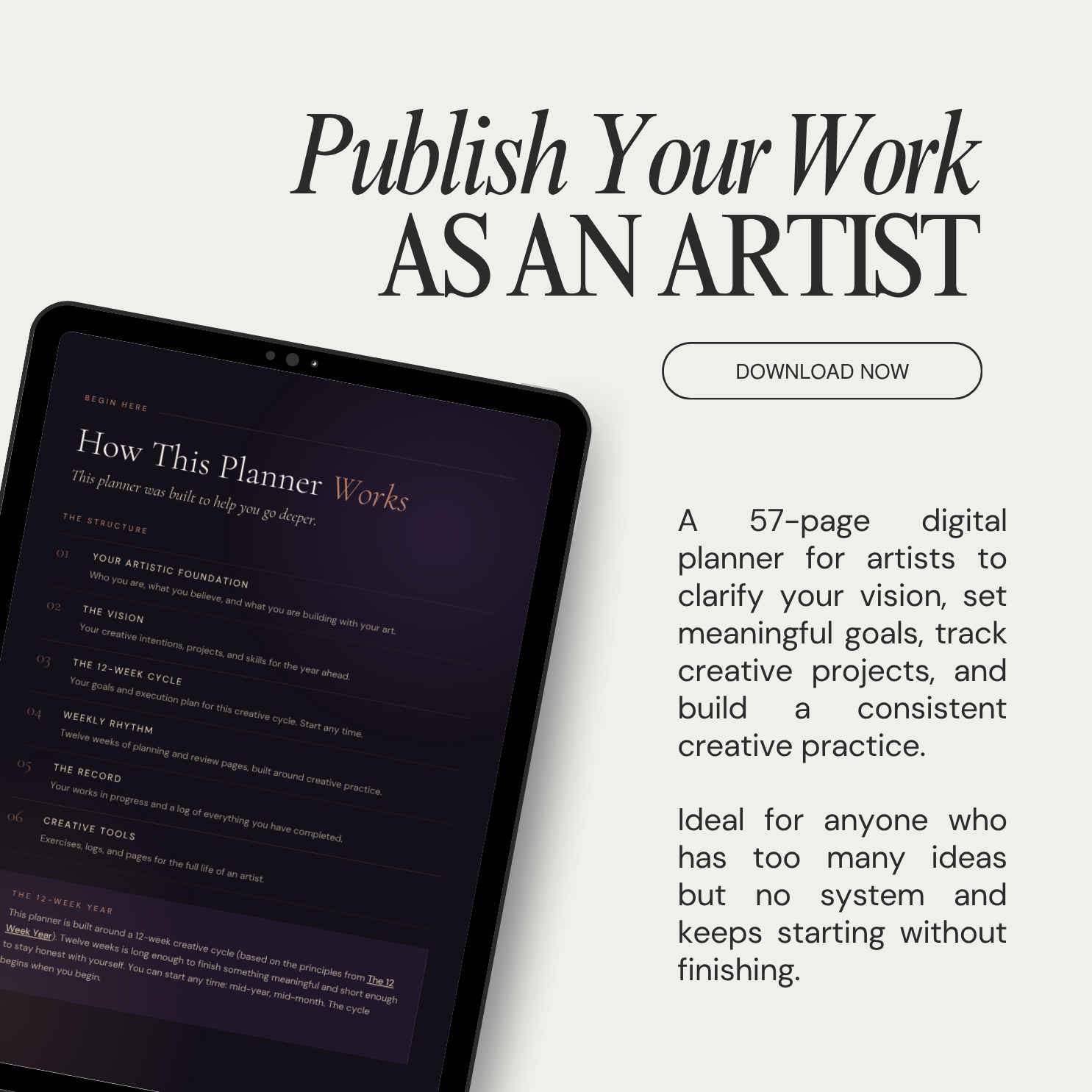 Artistic Life Planner